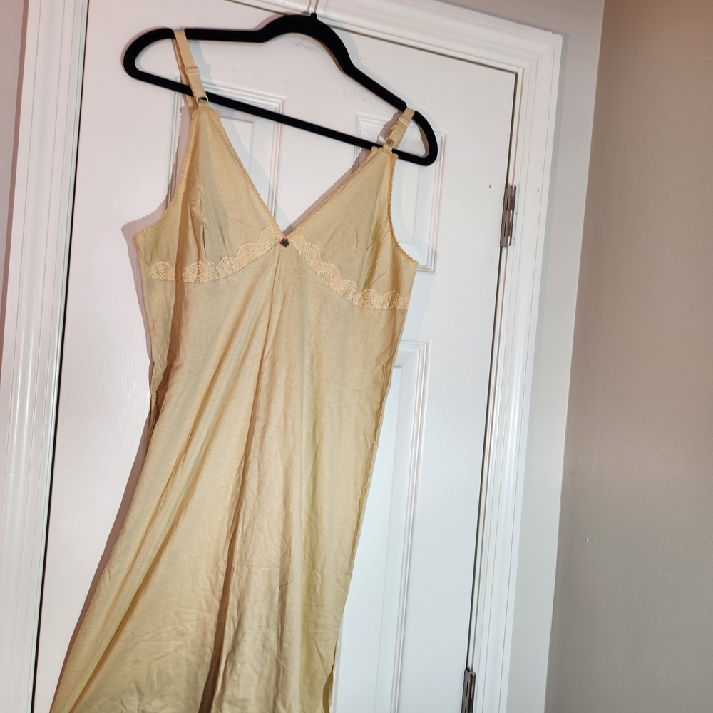 New Look Slip Cream Lace Trim Chemise